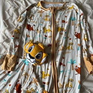 Little sleepies simba bamboo pajamas and lovey